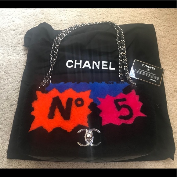CHANEL Handbags - Rare CHANEL Runway Comic Shearling Flap Bag